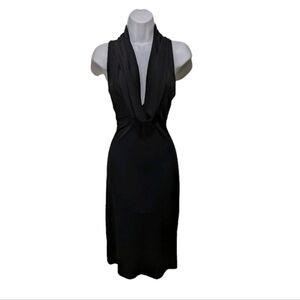 NWT Express Cowl Neck Sheath Dress 11/12 XL Black Sleeveless